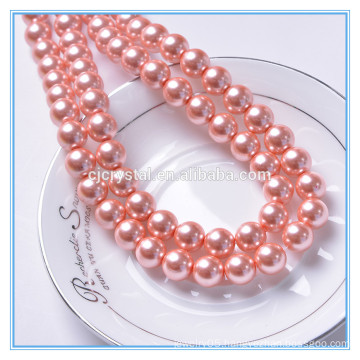 China well popular yiwu pujiang round glass pearl beads